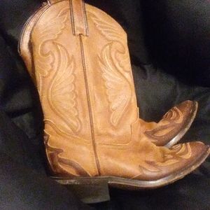Laredo brown tan leather western boots women's 6